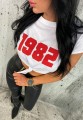 Krótki t-shirt Indywidualny nadruk L-159