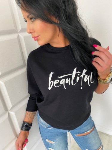 Bluza typu kimono z nadrukiem Beautiful B-264