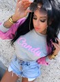 Krótka bluza Candy luźna  pastelowa B-266
