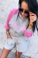 Krótka bluza Candy luźna  pastelowa B-266
