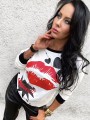 Bluza z nadrukiem usta kiss B-180