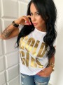 T-shirt ze złotym nadrukiem GOLD GIRL L-106