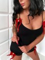 Komplet piżamka czarna spodenki + top