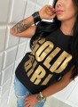 T-shirt ze złotym nadrukiem GOLD GIRL L-106