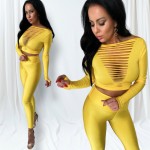 Glow Up – Komplet damski z lycry: bluzka + leginsy | LipMar 