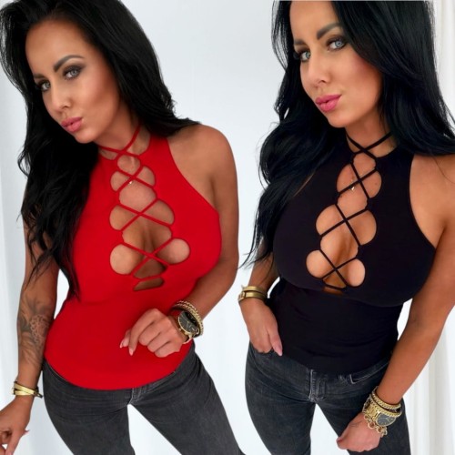 Bluzka damska seksowny dekolt sznurowany.jpeg