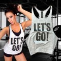 Bokserka sportowa szara tank top nadruk Let’s GO