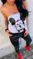 Top micky smieszny nadruk Minie fuck it L-108