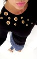 Bluzeczka damska zdobiona oczkami kolory B-205