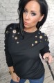 Elegancka bluza zdobiona oczkami w kolorze złotym B-238