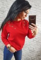 Elegancka bluza zdobiona oczkami w kolorze złotym B-238