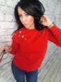 Elegancka bluza zdobiona oczkami w kolorze złotym B-238