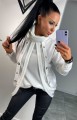 Sweter z golfem ozdobne szelki kolory B-254