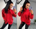 Sweter z golfem ozdobne szelki kolory B-254