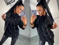 Sweter z golfem ozdobne szelki kolory B-254