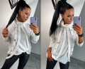 Sweter z golfem ozdobne szelki kolory B-254